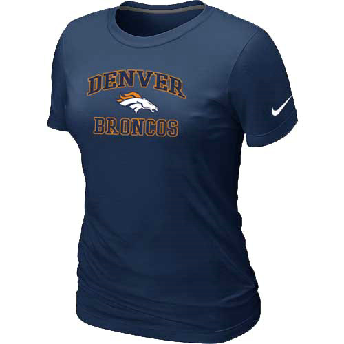 Nike Denver Broncos Women's Heart & Soul NFL T-Shirt - Dark Blue